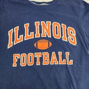 NCAA University of Illinois Football Navy Blue Short Sleeve T-Shirt Men's Size S